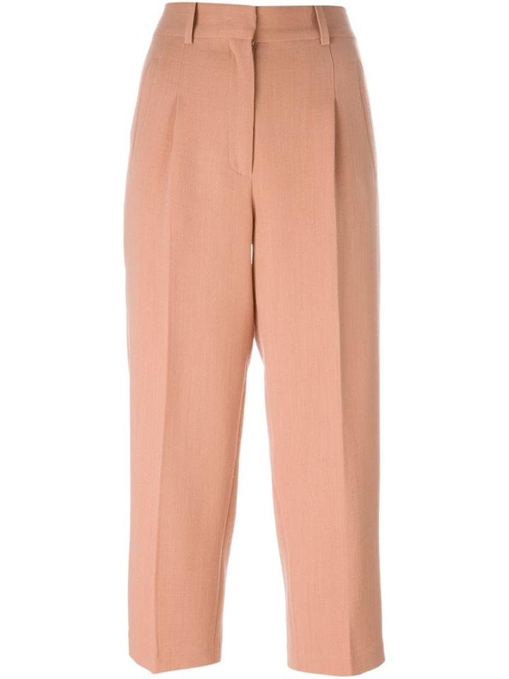 Forte Forte Cropped Trousers, Women's, Size: 0, Pink/purple, Viscose/virgin Wool