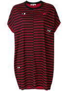 Mcq Alexander Mcqueen Monster Striped T-shirt Dress - Black