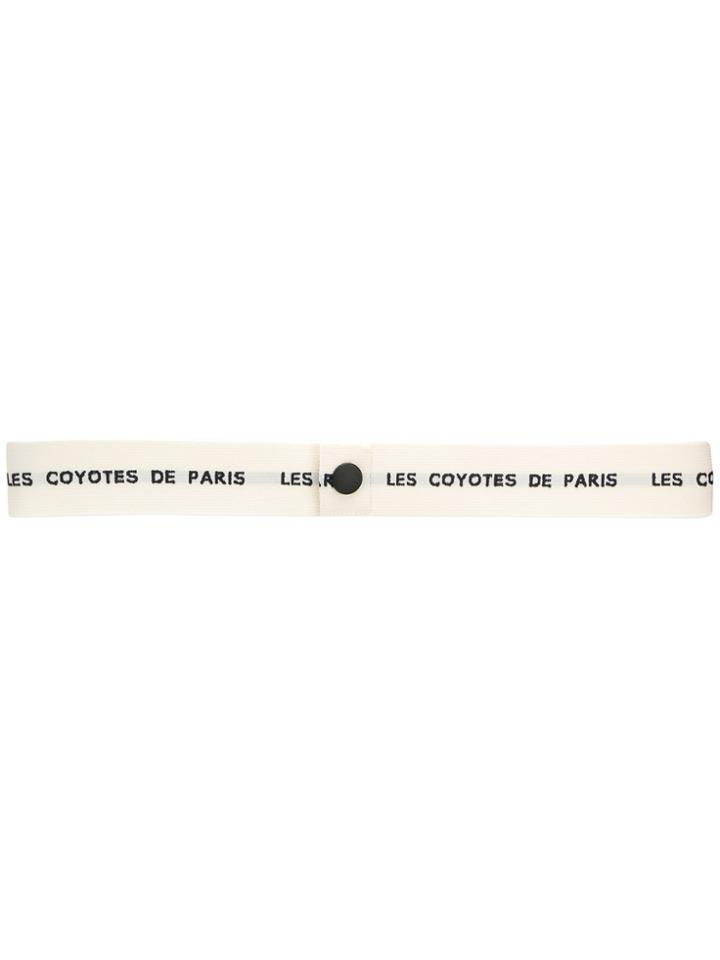 Les Coyotes De Paris Logo Strap Belt - Nude & Neutrals
