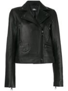 Karl Lagerfeld Ikonik Leather Biker Jacket - Black
