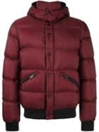 Armani Jeans Hooded Down Jacket, Men's, Size: 50, Red, Polyamide/polyester/spandex/elastane/polyamide