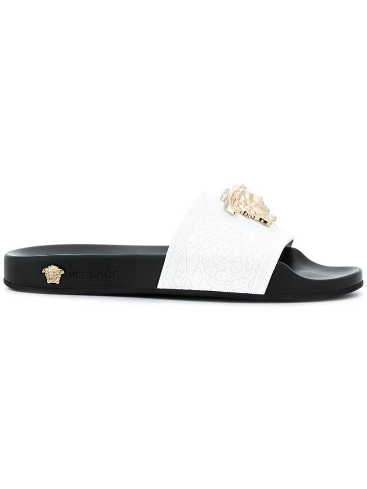 Versace Medusa Pool Slides - White