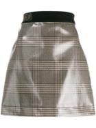 Fendi Vernished Checked Skirt - Nude & Neutrals