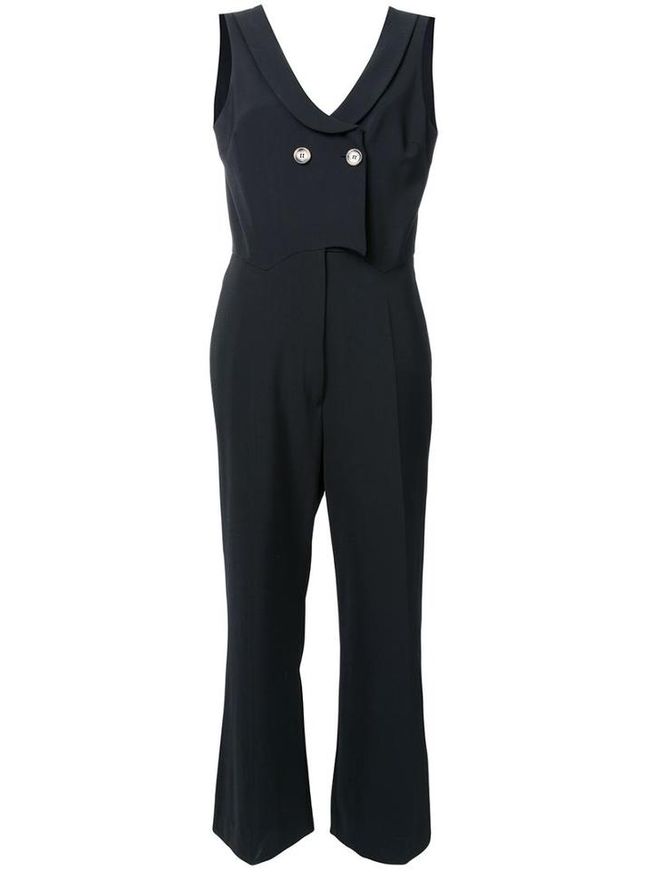 Vivetta Double Breasted Jumpsuit, Women's, Size: 40, Black, Polyester/virgin Wool/spandex/elastane