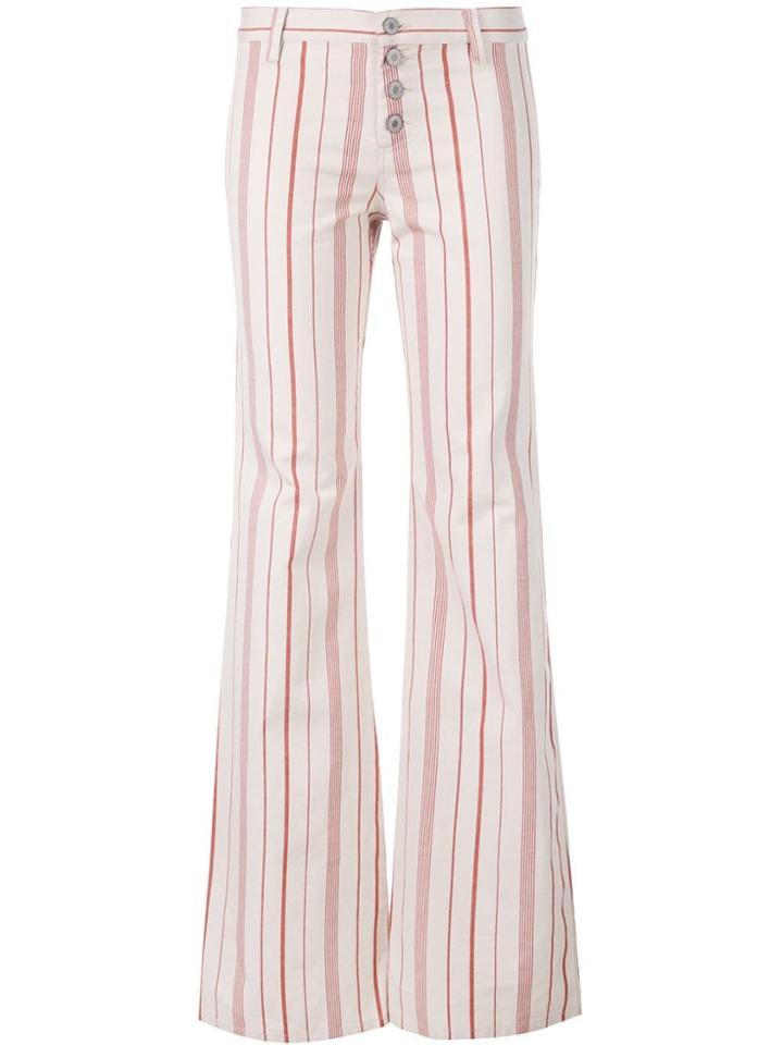 Nili Lotan Ely Striped Trousers - White