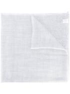 Faliero Sarti Frayed Trim Scarf, Women's, Grey, Virgin Wool/cashmere/silk/polyester