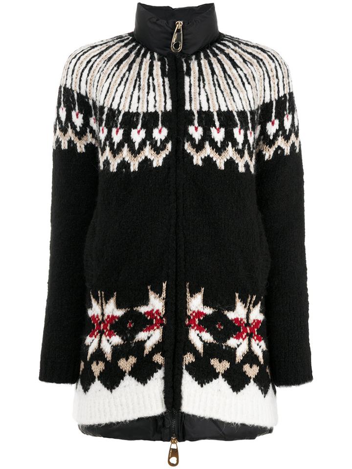 Twin-set - High Neck Puffer Jacket - Women - Acrylic/polyamide/spandex/elastane/alpaca - M, Black, Acrylic/polyamide/spandex/elastane/alpaca