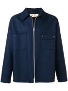 Marni Zip Up Shirt Jacket - Blue