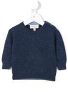 Cashmirino - Button Detailing Jumper - Kids - Cashmere - 3 Mth, Infant Boy's, Blue