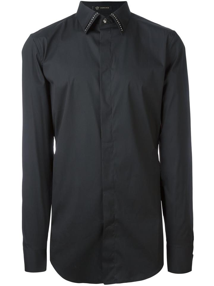 Versace Rounded Stud Collar Shirt