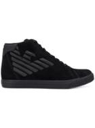 Ea7 Emporio Armani Logo Hi-top Sneakers - Black