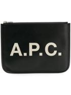 A.p.c. Logo Clutch Bag - Black