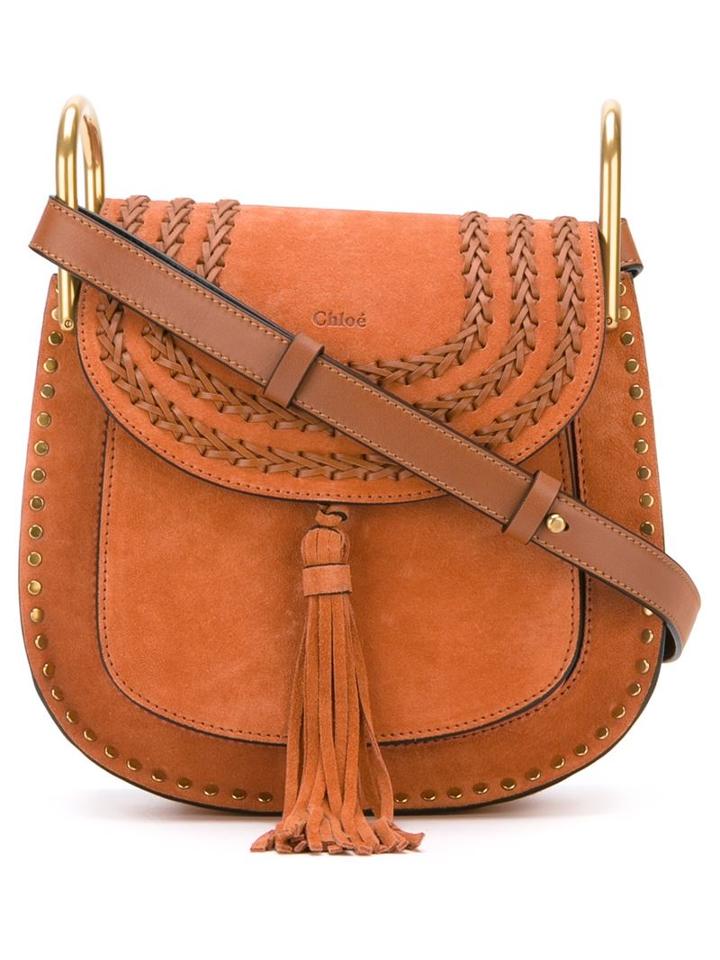 Chloé Small 'hudson' Shoulder Bag, Women's, Yellow/orange, Suede