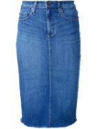 Nobody Denim Cult Pencil Skirt, Women's, Size: 26, Blue, Cotton/elastodiene/polyester