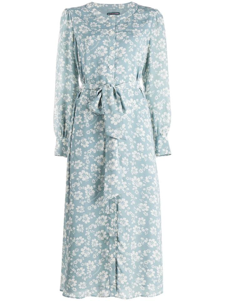 Alexa Chung Floral Print Shirt Dress - Blue