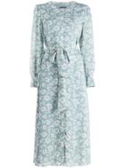 Alexa Chung Floral Print Shirt Dress - Blue