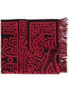 Études X Keith Haring Scarf - Red