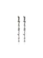 Suzanne Kalan 18k White Gold Diamond Drop Earrings - Silver