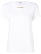Brunello Cucinelli Embellished Neck T-shirt - White