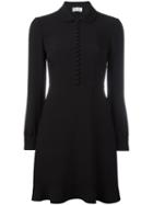 Red Valentino Buttoned Fitted Dress, Women's, Size: 38, Black, Acetate/viscose