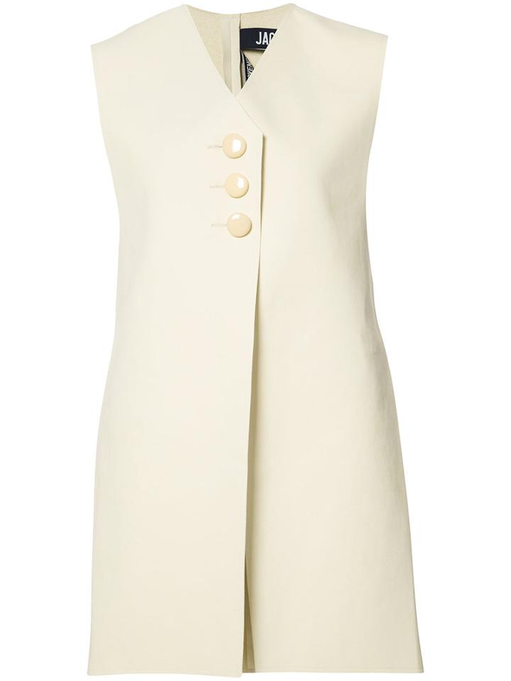 Jacquemus Asymmetric Waistcoat, Women's, Size: 38, Nude/neutrals, Polyester/polyurethane
