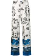 F.r.s For Restless Sleepers Printed Palazzo Trousers - White