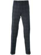 Pt01 Straight Plaid Trousers, Men's, Size: 52, Blue, Virgin Wool
