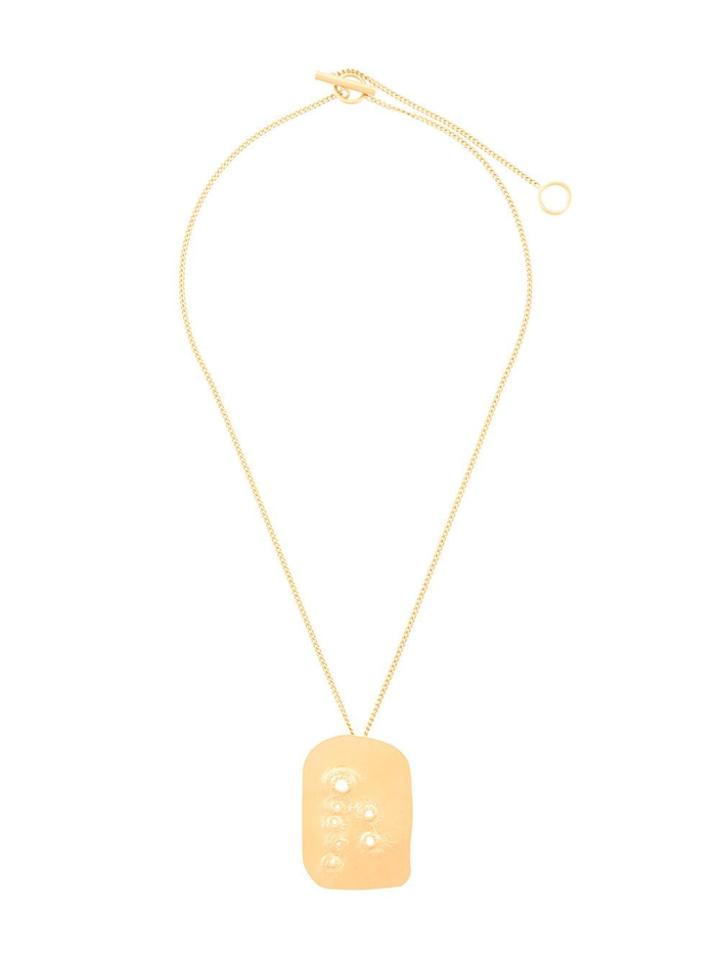Jil Sander Pierced Pendant Tab - Gold