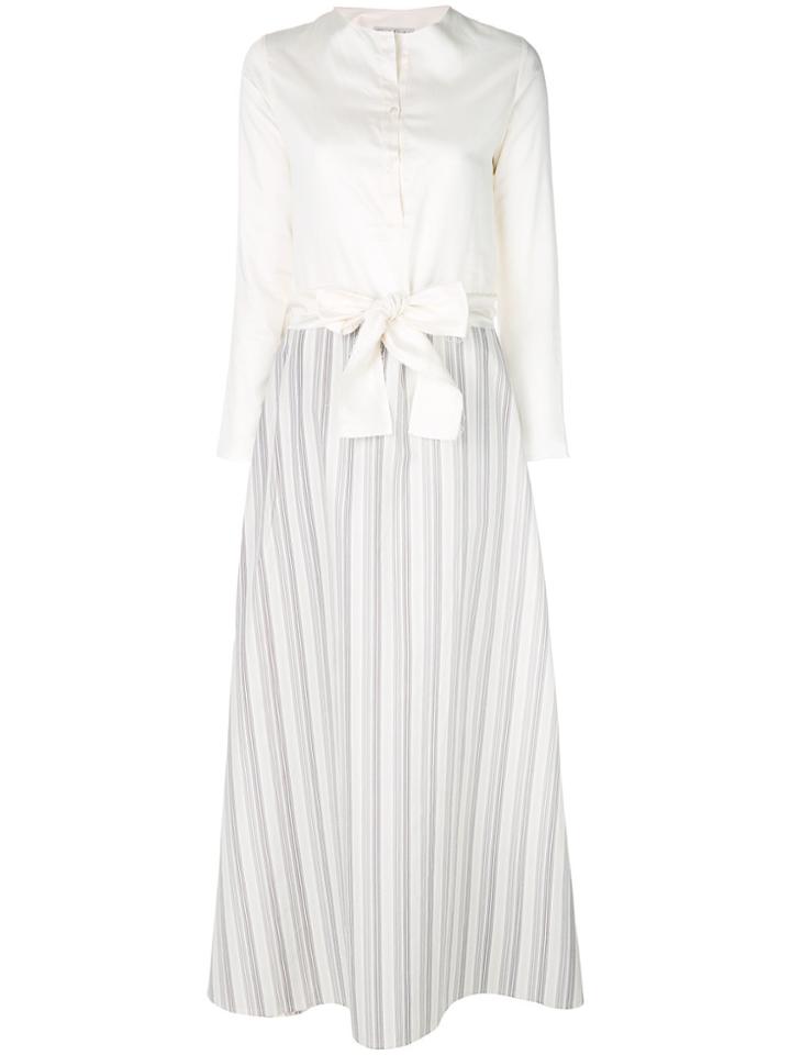 Daniela Pancheri Bow Waist Shirt Dress - Nude & Neutrals