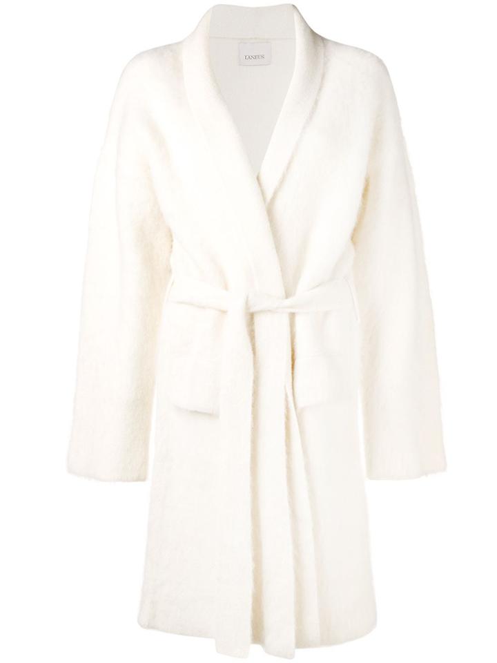 Laneus Double-breasted Coat - White
