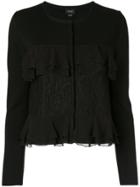 Giambattista Valli Ruffle Trimmed Cardigan - Black