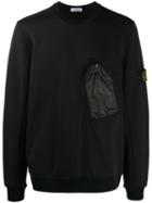 Stone Island Chest Pocket Sweatshirt - Black