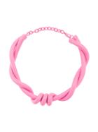 Oscar De La Renta Modern Twist Necklace - Pink & Purple