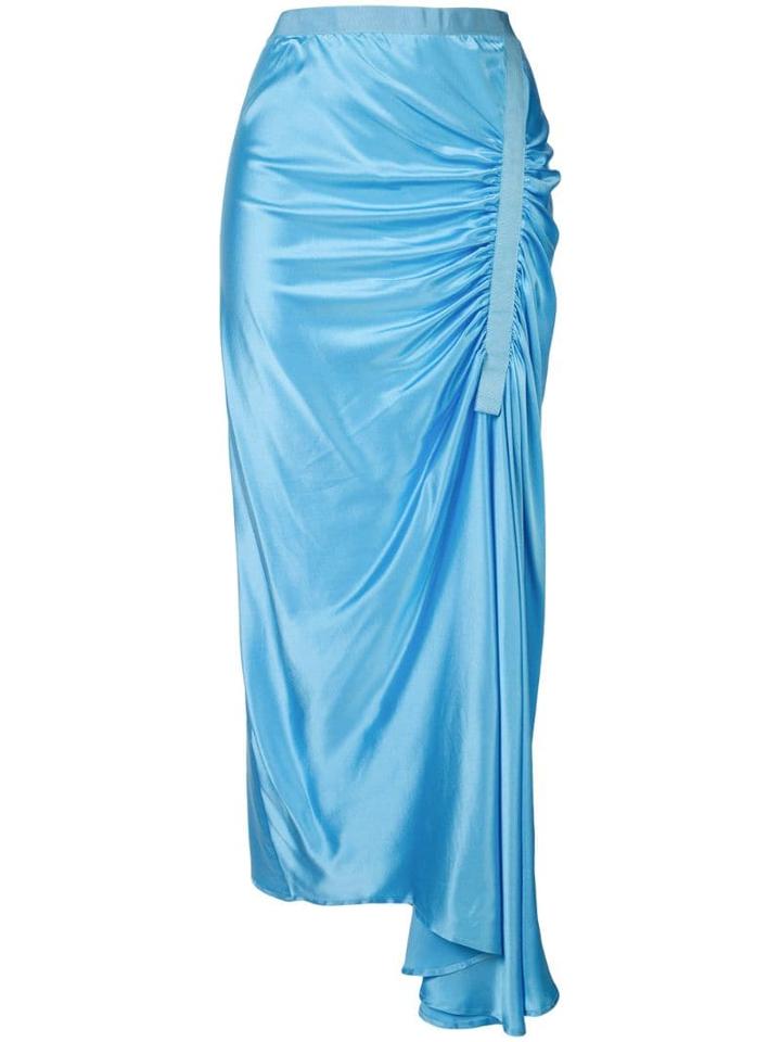 Christopher Esber Ruched Midi Skirt - Blue