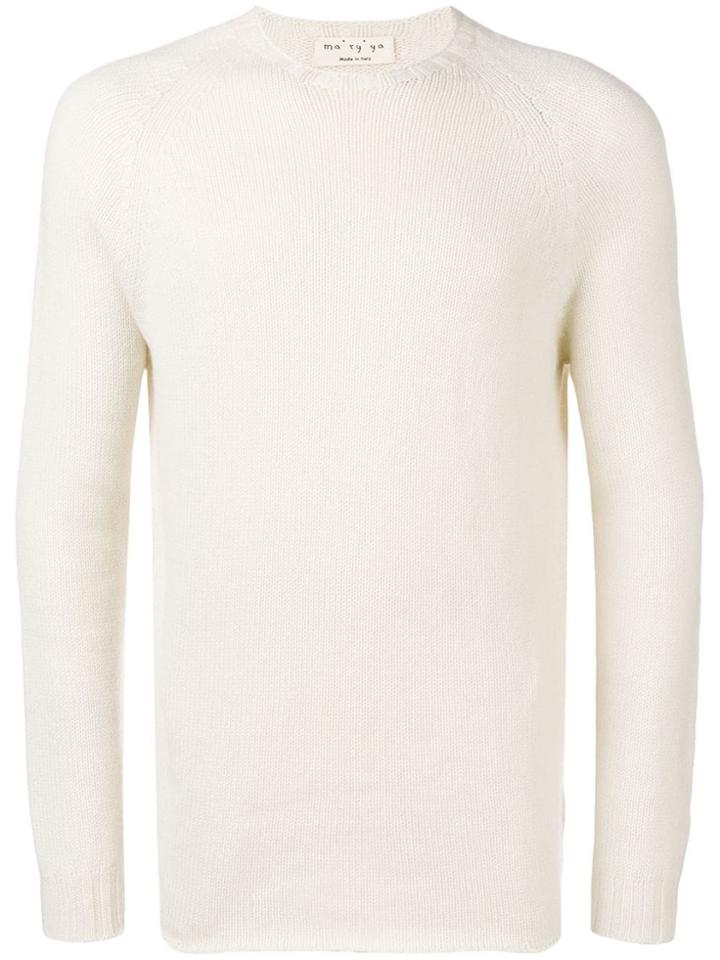 Ma'ry'ya Round Neck Sweater - Neutrals