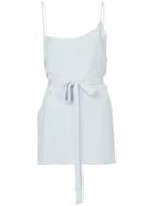 Kacey Devlin Duo Splice Asymmetrical Side Cami - Blue