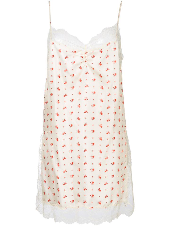 Gucci Floral Print Vest Top - Nude & Neutrals