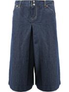 Ganryu Comme Des Garcons Wide-legged Cropped Jeans - Blue