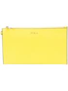 Furla Thin Clutch Bag - Yellow & Orange