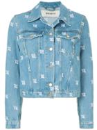 Misbhv Monogram Embroidered Denim Jakcet - Blue