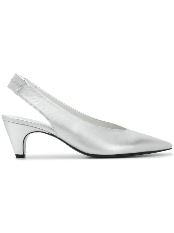 Kennel & Schmenger Slingback Kitten Heels - Metallic
