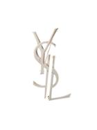 Saint Laurent Deconstructed Monogram Brooch - Metallic