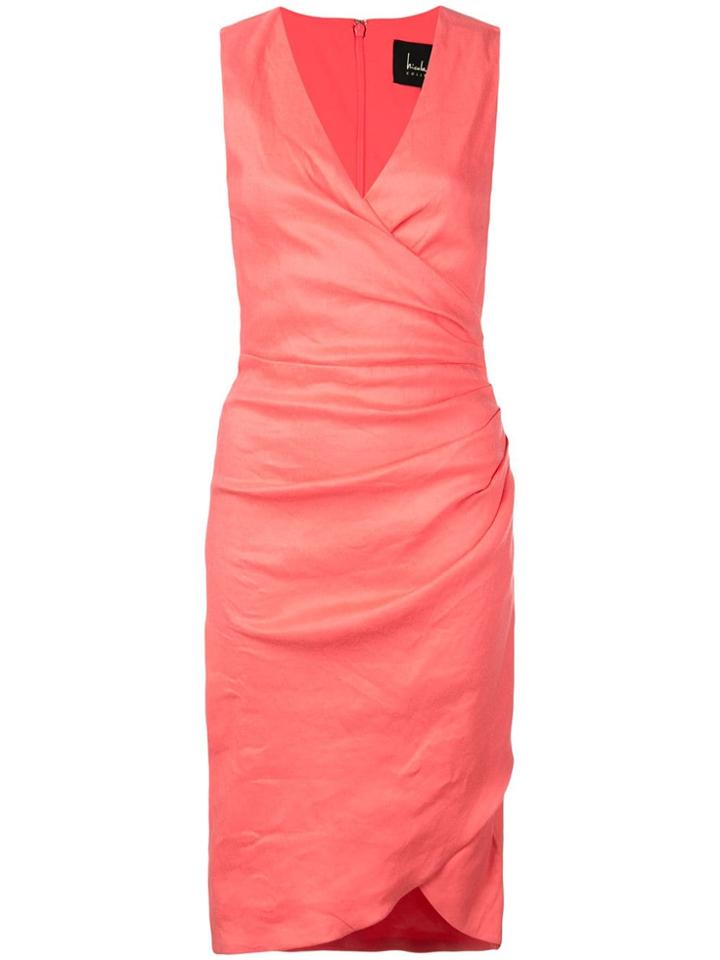 Nicole Miller Wrap Style Dress - Pink