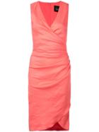 Nicole Miller Wrap Style Dress - Pink
