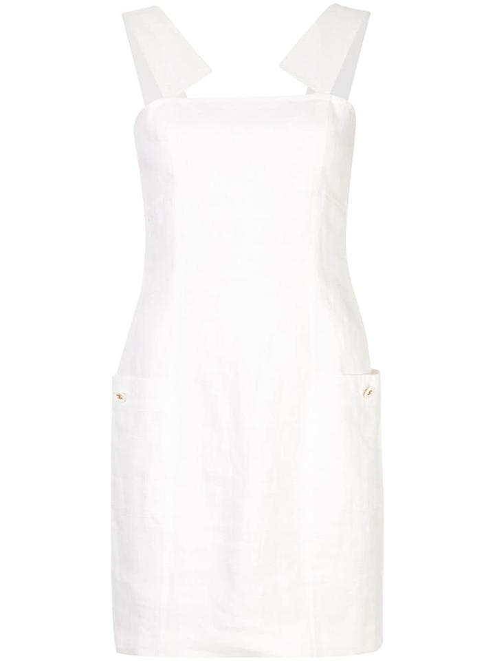 Chanel Vintage Dungaree Dress - White