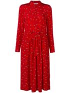 Chinti & Parker Floral Long-sleeve Midi Dress - Red