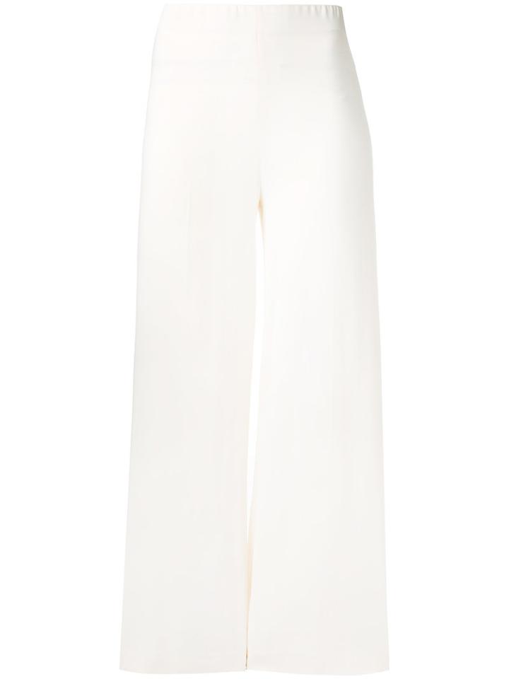 Jucca - Wide-legged Cropped Trousers - Women - Spandex/elastane/viscose - 42, Nude/neutrals, Spandex/elastane/viscose