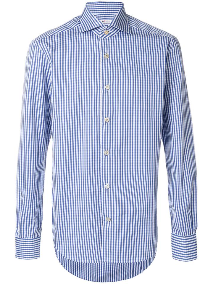 Kiton Checked Print Shirt - Blue