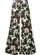Rosie Assoulin Floral Print Palazzo Trousers, Women's, Size: 6, White, Cotton/viscose