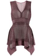 M Missoni Metallized Flared Top - Pink